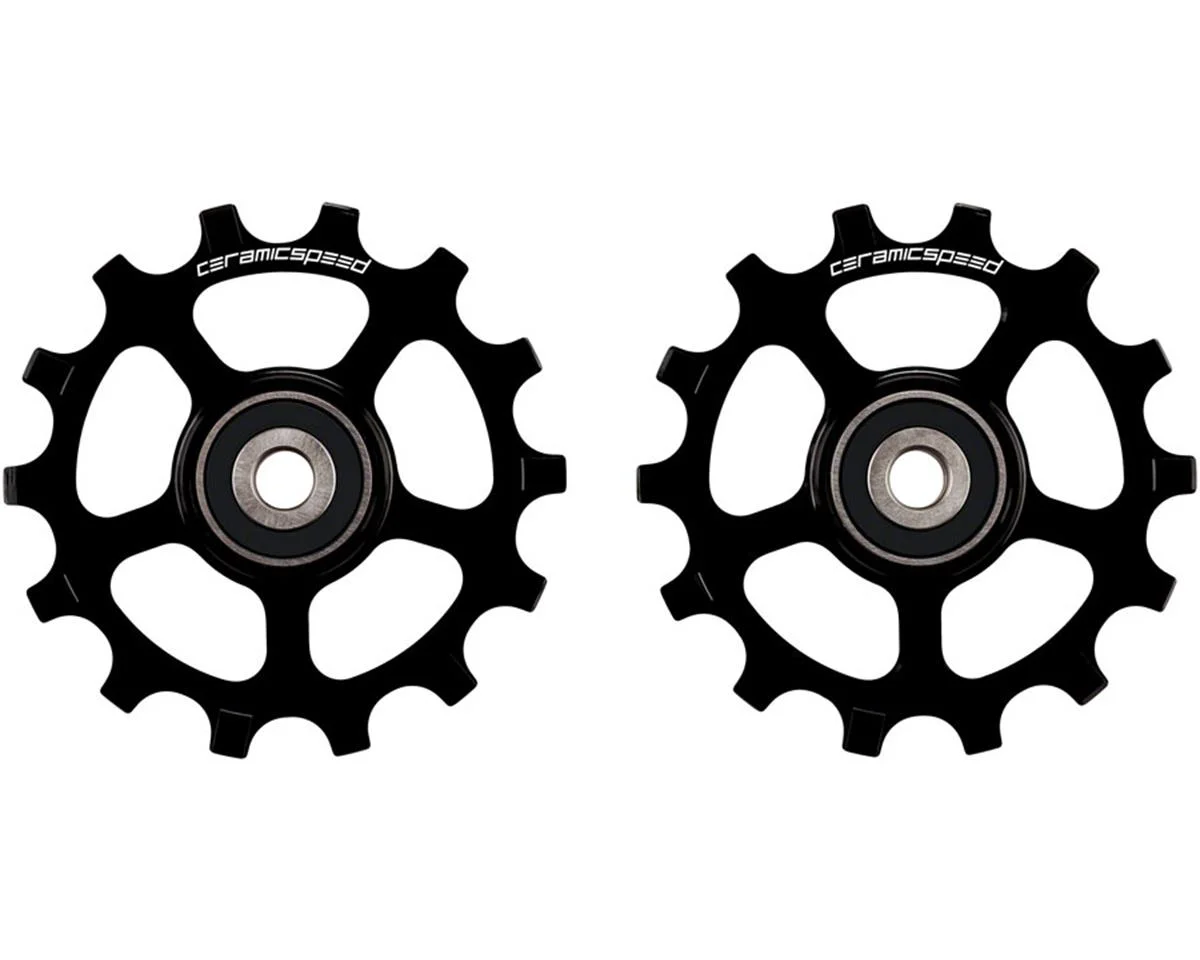 CeramicSpeed 14T Pulley Wheels (Black) (Shimano XT/XTR) (Ceramic Bearings)